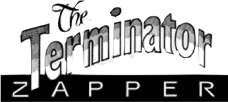 Logo del Terminator Zapper original de Don Croft con referencia a la tecnología de zapper y orgonita